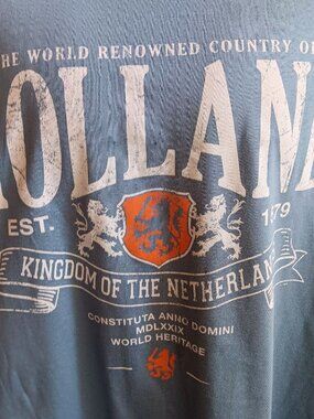 Vintage T-shirt 2XL Holland Souvenir Graphic Cotton Thin Buttery